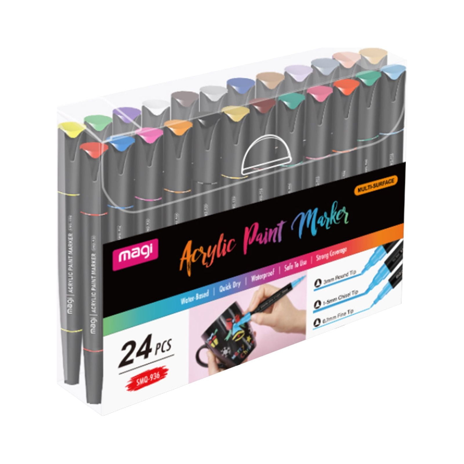 Coloring Markers Clerance, Double-headed Acrylic Marker Black Rod DIY Hand-painted Ceramic Graffiti Pen 10ml, Back to College