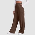 thumbnail image 4 of Qodauz Womens Wide Leg Baggy Sweatpants Drawstring Cargo Sweat Pants High Rise Casual Pant with Multi Pockets,Size S-3XL, 4 of 8