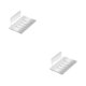 thumbnail image 2 of Bearachild Soporte de inodoro Soporte de baño Soporte de baño Estilo simple de aluminio Accesorios para el hogar Malla Suministros de baño Blanco brillante 2piezas, 2 of 6
