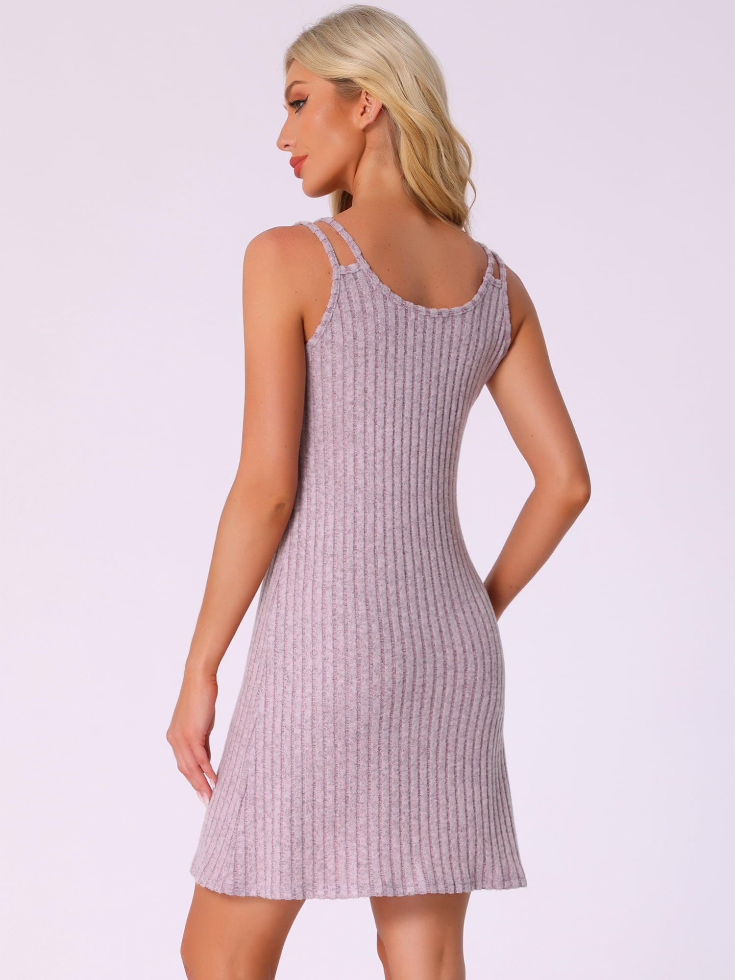 DARING DIVA Women's Sleeveless Lounge Ribbed Knit Tank Nightshirt XL Pink