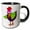 Black/White, variant on 3drose, Funny Cool Pop Art Rooster Chicken Cartoon, 11oz Magic Transforming Mug