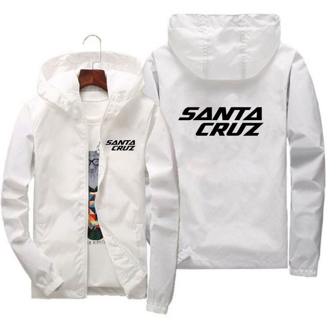 Men's Jacket Spring and Autumn Fashion Santa Cruz Print Slim Top Casual Baseball Pilot Zip 2024