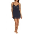 thumbnail image 4 of In Bloom by Jonquil Women's Crochet Lace-Trimmed Modal Chemise Size X-Large - Navy, 4 of 4