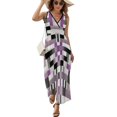 thumbnail image 1 of Vestido Largo Sin Mangas Para Mujer, Abstract Geometrical Traje Informal Para Cumpleaños, Verano, 1 of 5