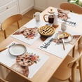 thumbnail image 5 of Cute Cat Placemats Set of 8, Garland Non-Slip Place Mats Washable Table Mats for Kitchen Dining Table Decorations Indoor/Outdoor, 5 of 9