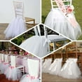 thumbnail image 4 of Efavormart Ivory Bridal Wedding Party Stretchy Spandex Fitted Tulle Tutu Chair Skirts Dinning Event Slipcover For Banquet Catering, 4 of 8