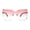 Gold Pink, variant on Womens Oversize Rimless Chic Squared Butterfly Sunglasses Gold Black Pink
