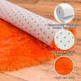 thumbnail image 4 of ZENELESS Shaggy Circular Rug,4x4ft Orange Ultra-Soft Plush Modern Round Fluffy Carpet,Soft Area Rugs for Living Room,Nursery Room,Bedroom, 4 of 8