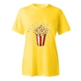 thumbnail image 3 of TSADFHJI T-Shirts pour Femmes Manches Courtes Carnaval Fantaisie Drôle Imprimé Col Rond Manches Courtes T-Shirt m Jaune, 3 of 3