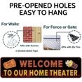 thumbnail image 3 of Movie Theater Sign, Vintage Wall Decor for Bar, Cafes Pubs, Media Room, 4x16 Inches Aluminum Metal Sign (Welcome to Our Home Theater), 3 of 5