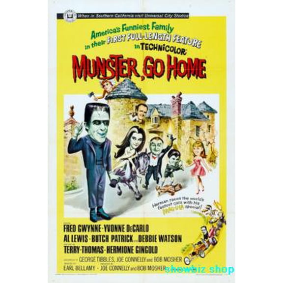 Munster Go Home Movie Poster 24x36 Art Poster 24x36 Multi-Color Square Adults Best Posters