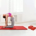 thumbnail image 4 of BalanceFrom 71x24x1 Inches Extra Thick Yoga Mat with Knee Pad and 2 Blocks, Red, 4 of 11