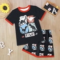 thumbnail image 2 of HCNTES Kids Sleepwear Shorts Toddler Print Dinosaur Boys Breathable Pajama Set Toddler Boys Outfits, 2 of 6