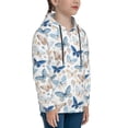 thumbnail image 3 of Salouo Butterfly Pattern Hoodie Sweatshirt for Youth, Fall Pullover Hoodie Sweatshirt Long-Sleeve Pullover Hooded Sweatshirt-Small, 3 of 6