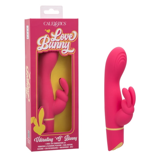 CalExotics Love Bunny Vibrating G Bunny Silicone Rabbit Vibrator, Pink