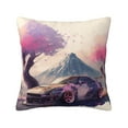 thumbnail image 1 of ZICANCN Cherry Blossoms Racing Car Decorative Throw Pillow Covers, Bed Couch Sofa Decorative Knit Pillow Covers for Living Room Farmhouse 24"x24", 1 of 8