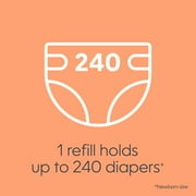 Diaper Genie Refill, Clean Laundry Scent, Max Odor Lock, 6.4m (21 ft), Holds Up to 270 Newborn Diapers