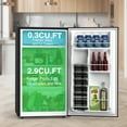 thumbnail image 6 of JOINSUN 3.2 cu. ft. Compact Refrigerator with Freezer, Low Noise, 17.7 in. deep x 17.7 in. wide x 31.5 in. high, For Dorm, Office, Black, 6 of 7
