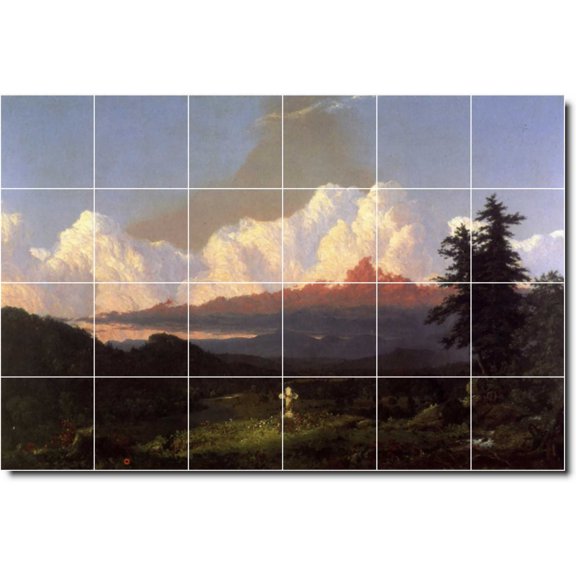 Ceramic Tile Mural-Frederic Church Landscapes Painting 242. 36" w x 24" h using (24) 6 x 6 ceramic tiles
