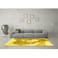 thumbnail image 3 of Ahgly Company Machine Washable Indoor Square Abstract Yellow Modern Area Rugs, 3' Square, 3 of 4