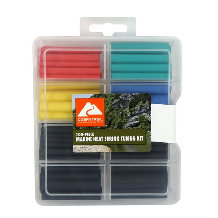 Ozark Trail 100-Piece Heat Shrink Tubing, Marine-Grade, 3:1 Adhesive-Lined Tubes