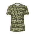 thumbnail image 5 of Wukai Green Snake Print Men's Short-Sleeved Mesh T-Shirt,Quick-Dry Short Sleeve Workout T-Shirt-X-Small, 5 of 8