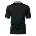 thumbnail image 5 of WREESH Men's Solid Henley Shirts Casual Short Sleeve Shirt with Turndown Collar a Classic Solid Color Top for Everyday Wear Black, 5 of 5