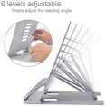 thumbnail image 4 of Soporte para libros de metal plegable, soporte para libros con caballete de metal, soporte para libros de metal, soporte para libros de cocina ajustable (rosa), 4 of 5