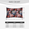 thumbnail image 4 of Pofeuu Rose Flowers Print Polyester Microfiber Plush Pillowcases, Super Soft and Cozy Pillow Case Covers with Envelop Closure（Pillow core not included）-14"x20", 4 of 6