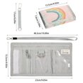 thumbnail image 3 of JIALIOU Nylon Trifold Card Wallet with ID Window Zipper Pocket for Men Women Teen Hand-painted Rainbow, 3 of 7