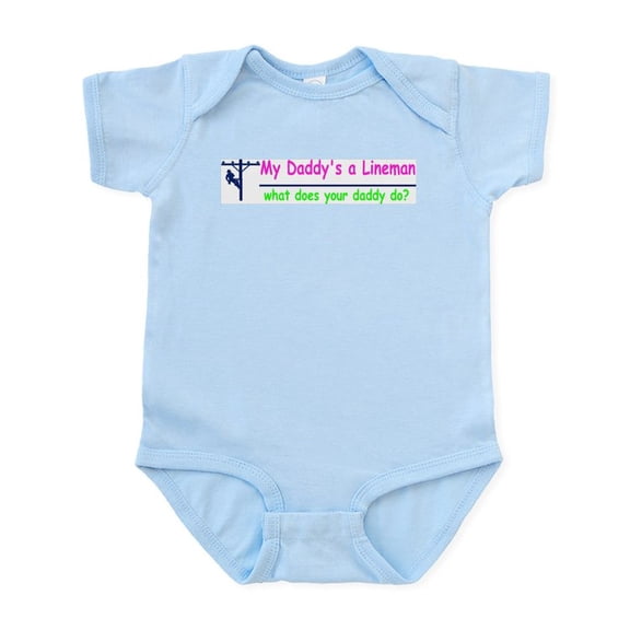 CafePress - My Daddy Is A Lineman For Gir Infant Bodysuit - Baby Light Bodysuit, Size Newborn - 24 Months