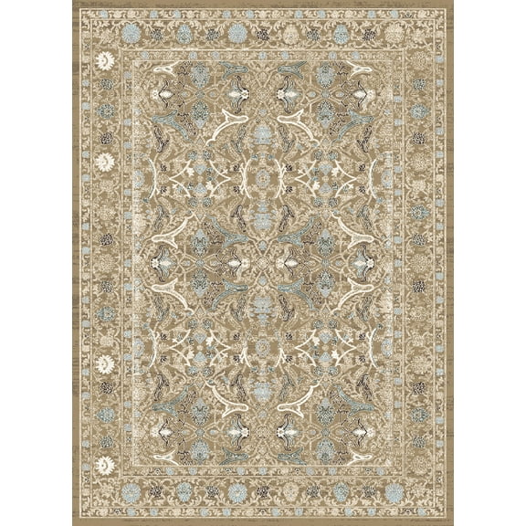 Radici Usa Colosseo Area Rug 3564 Traditional Beige Circles Branches 7' 10" x 10' 6" Rectangle