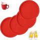 thumbnail image 1 of Un juego de cuatro posavasos rojos, posavasos de silicona, posavasos antideslizantes, adecuados para bebidas frías, bebidas calientes, tazas de café y otros posavasos. Sailing Electrónica, 1 of 5