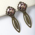thumbnail image 3 of Minced flower Book Marks: Vintage Copper-Colored Lace Bookmarks - Stainless Steel Material - Gifts for Readers and Book Lovers - Set of 2 Bookmarks, 3 of 5