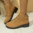 thumbnail image 6 of Dpityserensio Women's Boots Cool British Style Nubuck Material Does Not Tire The Feet Fashionable Fall And Winter Style Comfortable Thick Heel Low Heel Short Boots, 6 of 9