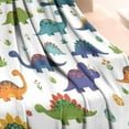 thumbnail image 3 of White Dinosaurs Flowers Eggs Pattern Blanket,Comfortable Soft Lamb Wool Throw Blanket,All Season,Warm Lightweight Blankets for Sofa Bed Couch Living Room Chair,30"x40", 3 of 4