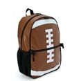 thumbnail image 6 of Schoolyard Vibes 17" Boys' 3-Piece Football Backpack Set with Headphones & Lunch Box, Brown, 6 of 15