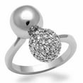thumbnail image 1 of Alamode LO2059-6 Bague en Laiton Rhodié pour Femmes avec CZ de Qualité AAA en Transparent - Taille 6, 1 of 1