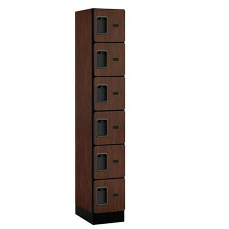 - Salsbury 36168MAH Salsbury Designer Wood Locker Six Tier Box Style - 1 Wide - 6 Feet High - 18 Inches Deep - Mahogany
