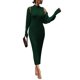 thumbnail image 1 of Conjunto de Vestido Maxi de Punto de Dos Piezas para Mujer PRETTYGARDEN Verde Oscuro Talla L, 1 of 7