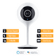 thumbnail image 3 of Merkury Innovations Smart WiFi 720P Camera with Voice Control, Requires 2.4GHz WiFi, White, 3 of 9
