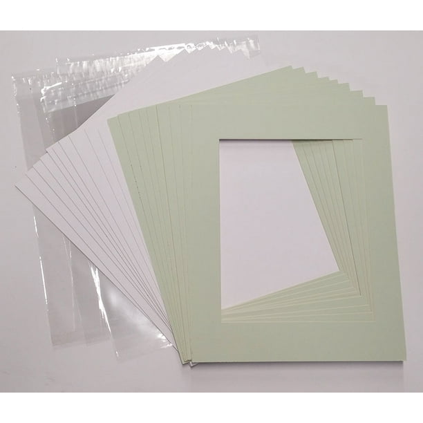 12x16 White Picture Mats with White Core for 8x12 Pictures Fits 12x16 Frame
