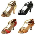thumbnail image 2 of Mepaouo Womens Latin Dance Shoes Heeled Ballroom Salsa Tango Party Sequin Dancing Pumps Shoes, 2 of 4