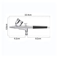 thumbnail image 4 of Dual Action Airbrush Spray Gun Button Type Compressor Compatible Air Brush Set Easy Clean For Food Coloring MakeUp Model Painting ,Unique Blowing, 4 of 7