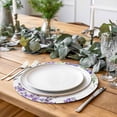 thumbnail image 2 of Purple Weeping Flowers Round 13 Inch Placemats Set of 4, Spring Floral Elegant Pastoral HeatResistant Non Slip Place Mats for Dining Table, Wipeable Braided Kitchen Table Mats for Housewarming, 2 of 9