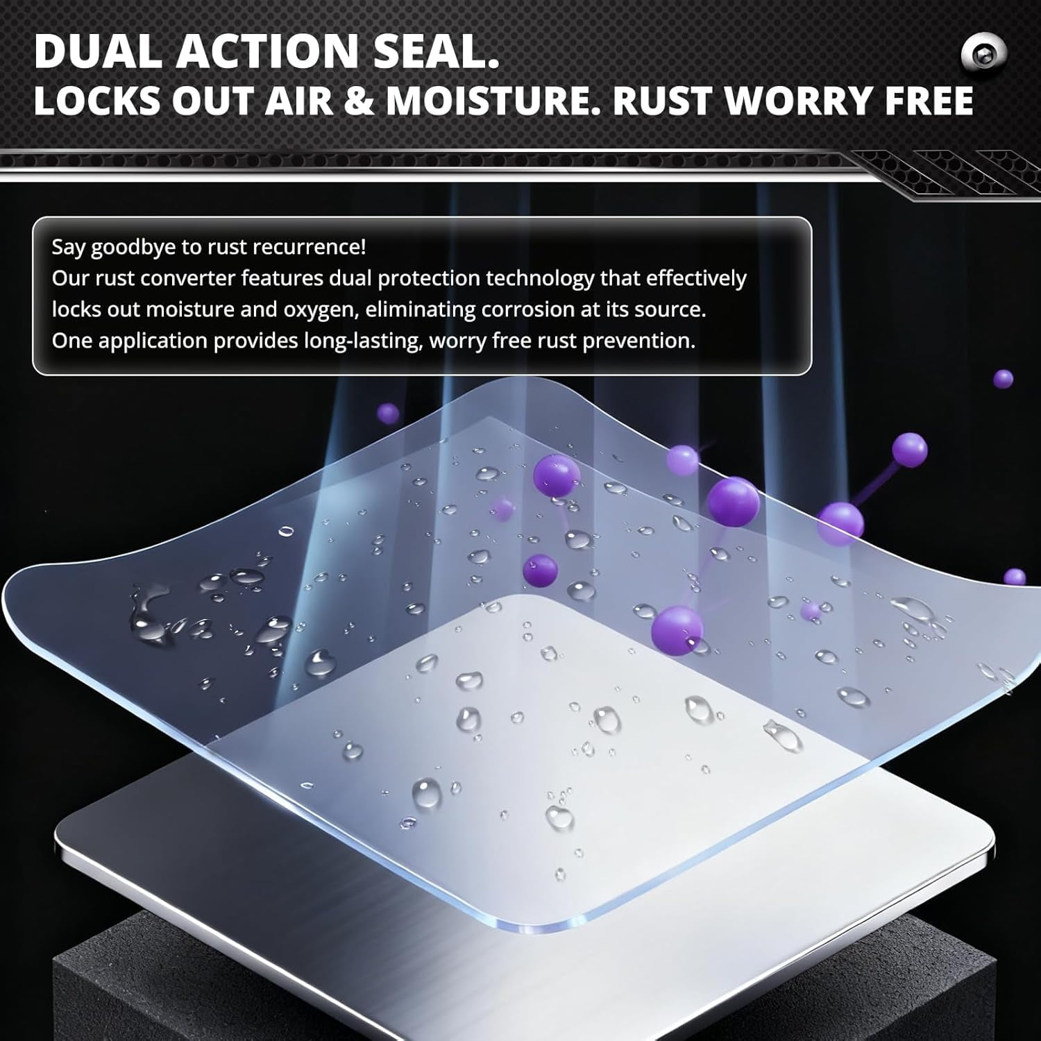 DWIL Rust Converter for Metal, 2 in 1 Rust Converter Paint and Primer, Converts Rust to Long-Lasting Protective Coating, Anti Rust and Rust Prevention Paint, No Sanding or Primer Needed, Black, 32 oz