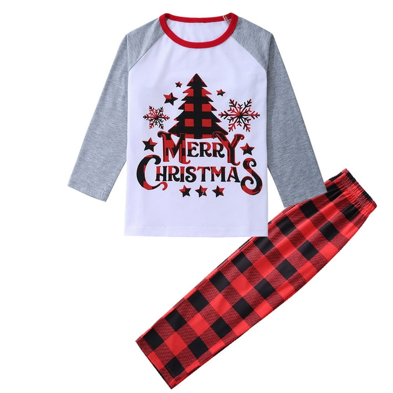 Dezsed Christmas Pajamas for Family Women's Pajama Set Clearance Woman  Christmas Fashion Cute Lattice Christmas Tree Print Top Pants Suit Family  Parent-child Wear Mom Xmas Gift 