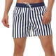 thumbnail image 1 of Lars Amadeus Shorts de ba?o de cintura con cordón y forro de malla a rayas de verano para hombre con bolsillos Negro 36 Unique Bargains Short, 1 of 6