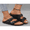 Black, variant on Adjustable Cork Slides with Soft Footbed - Buckled Slip-On Sandals for Casual & Outdoor Wear