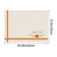 thumbnail image 4 of Fall Placemats, Autumn Theme Dining Mat, Orange Border, Retro Table Mat, Pumpkin, Harvest Party Place mats, Linen Heat Resistant Mats, Stain Resistant Mat, Thanksgiving Party Placemat, 4 of 6